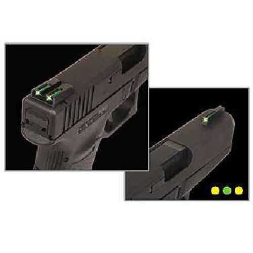 Truglo TG131MPTY Brite-Site TFO S&W M&P Tritium/Fiber Optic Green Front Yellow Rear Black